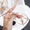 2053 Anti -Blu -ray Plastic Mirror Female can be equipped with a close -up Korean version of the trendy transparent eye frame mirror frame flat light mirror box
