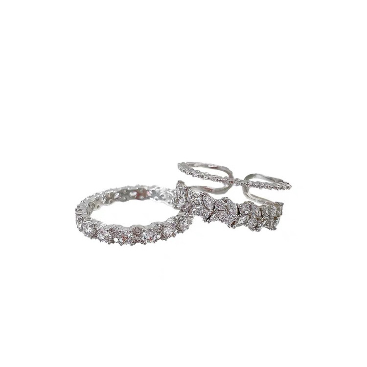 Minimalist Stackable Ring Set With Cubic Zirconia For Women_voghion.com