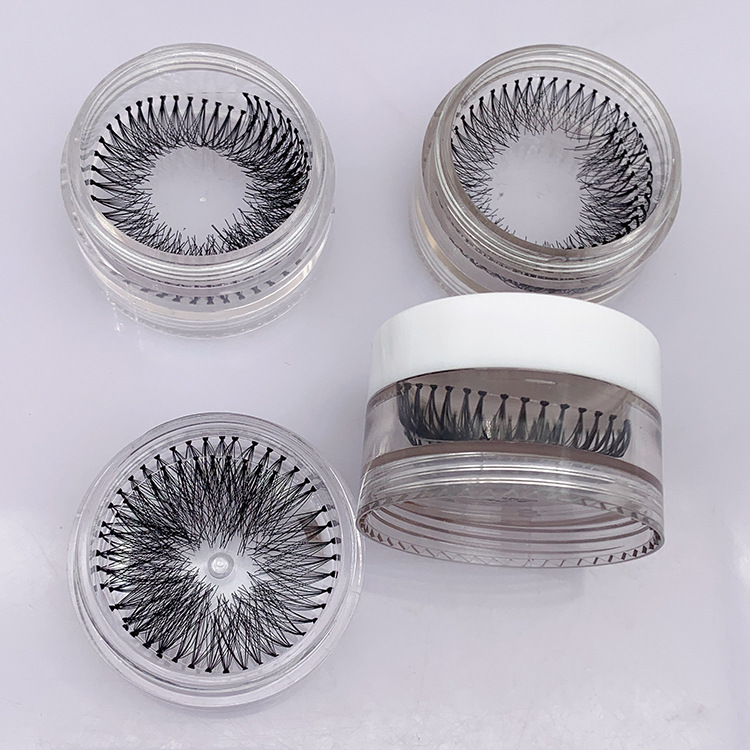 鸡爪毛包装盒 圆形透明种植嫁接手勒毛包装手工单簇鸡爪毛收纳盒