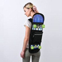 亚马逊新品双肩滑板背包便携折叠长板滑板车收纳袋Skateboard bag