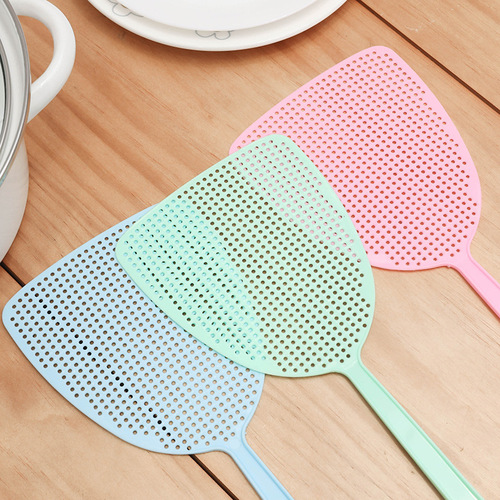 Fly swatter plastic swatter is not broken, household thickened long-handled fly swatter artifact manual large mosquito killing swatter
