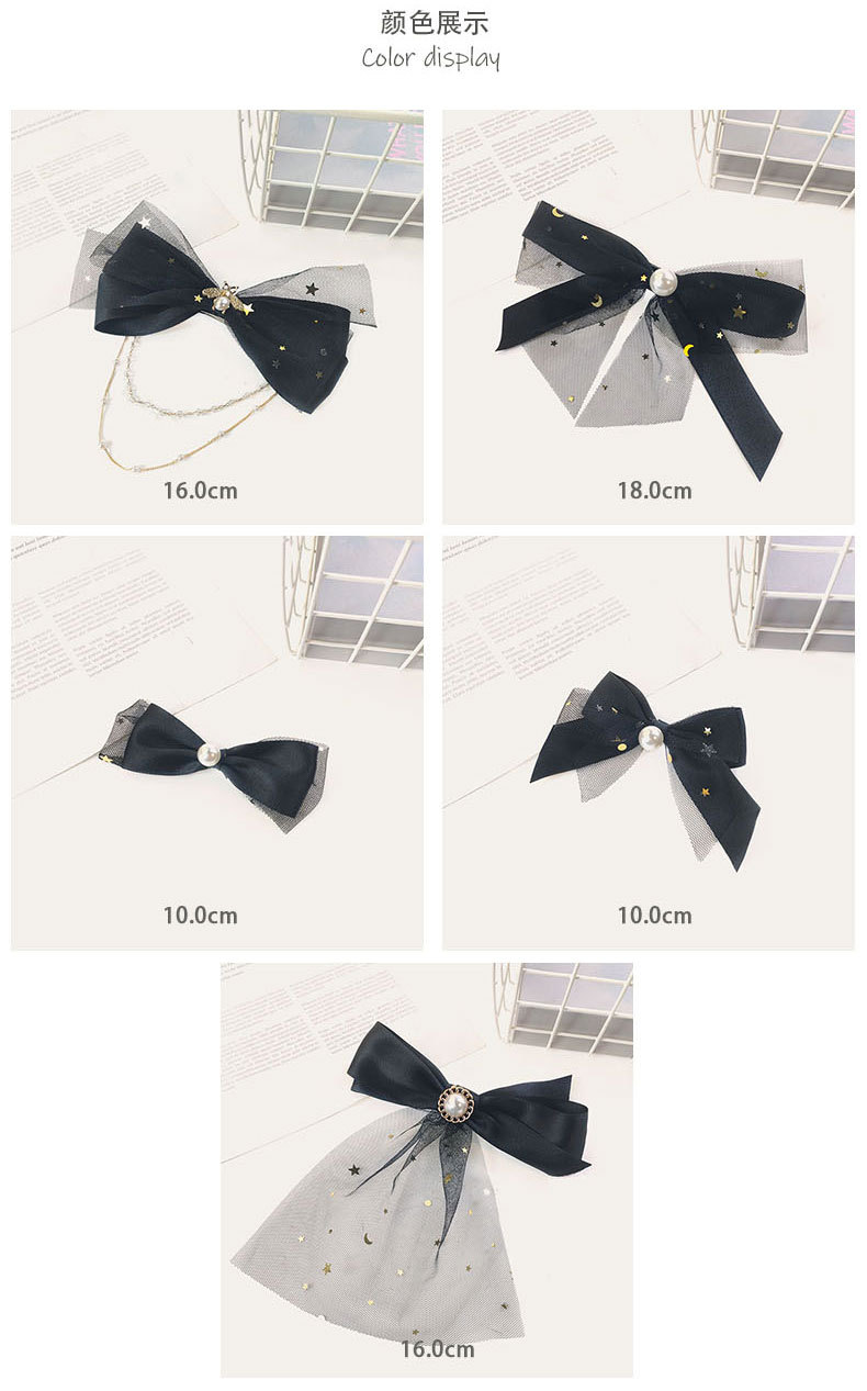 Korean Pearl Bow Hairpin display picture 4