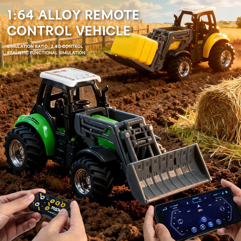 Hengguan New Desktop 1:64 Alloy Mini Remote Control Car Dual Control Car Handle Rc Children's Farmer Toy Car Hengguan New Desktop 1:64 Alloy Mini Remote Control Car Dual Control Car Handle Rc Children's Farmer Toy Car