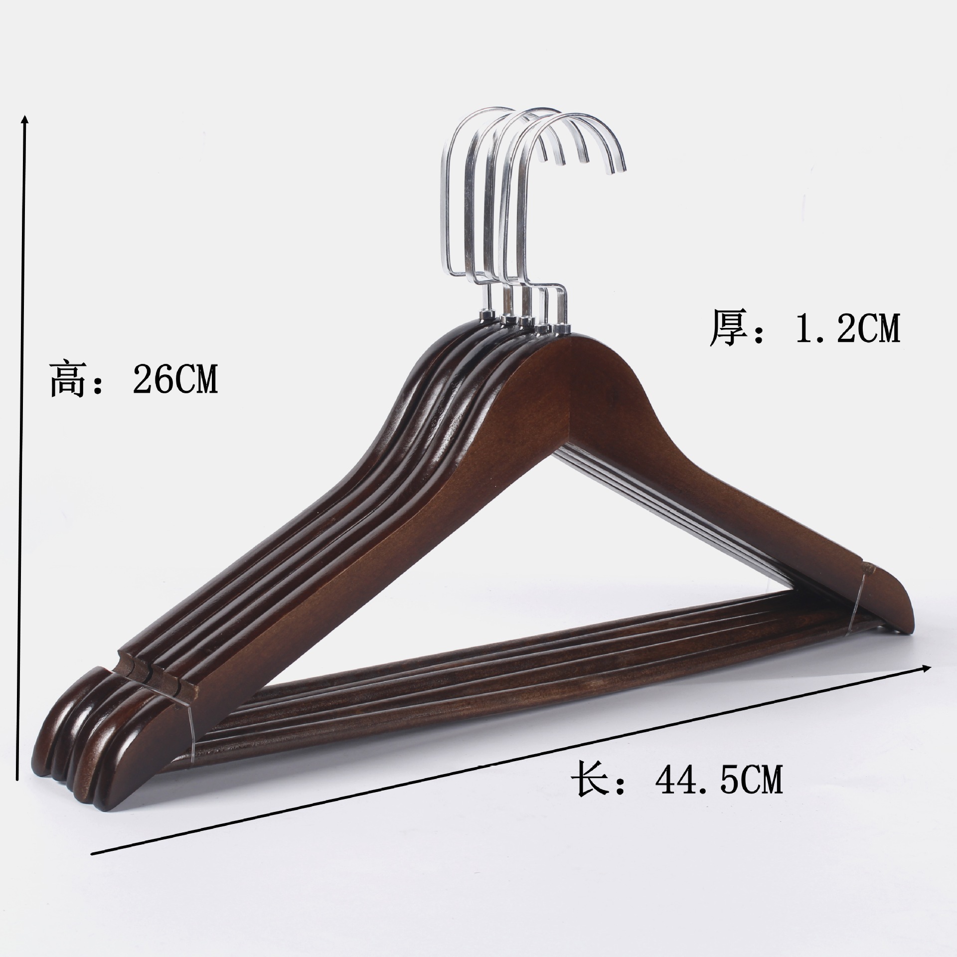 Percha de Madera Maciza con Pinzas, Antideslizante y Sin Marcas, para Tienda de Ropa