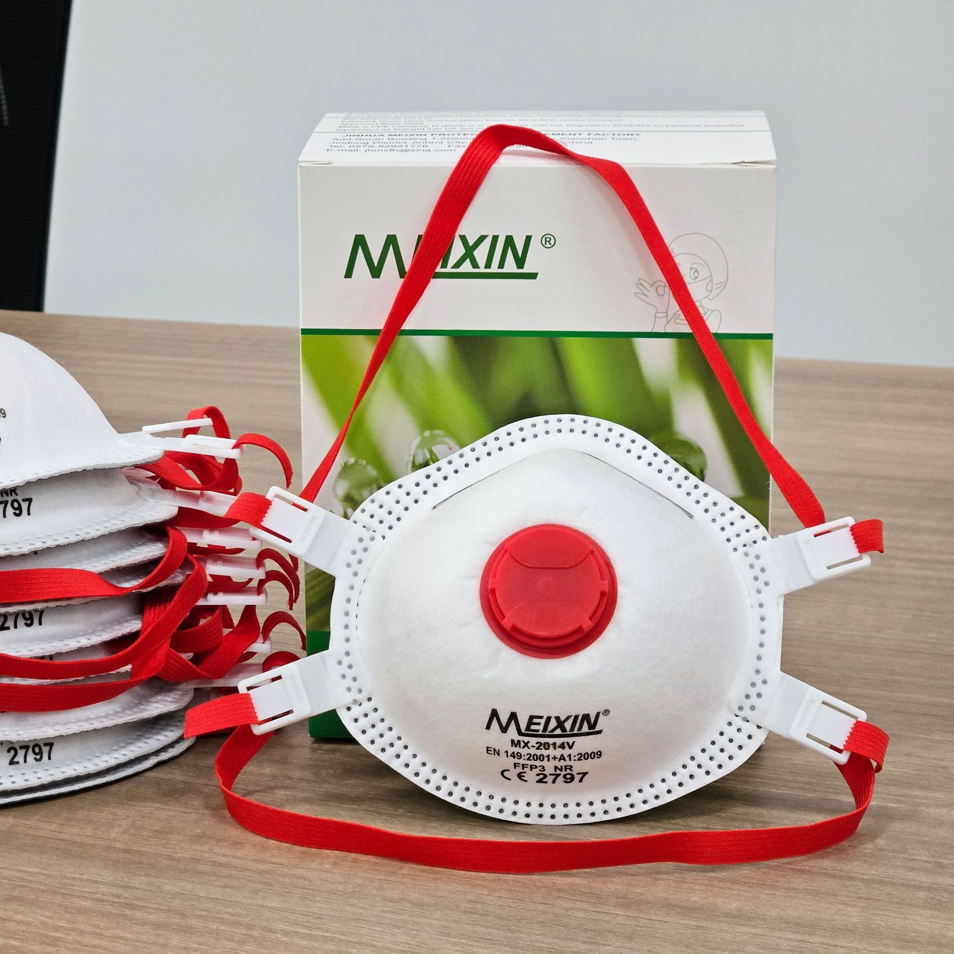 Респиратор Meixin MX-2014V с клапаном и бархатным кольцом