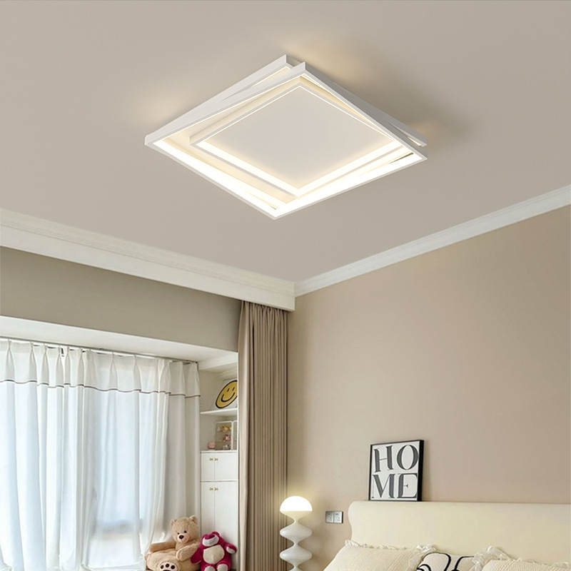 Dormitorio principal lámpara de techo viento crema minimalista moderno minimalista 2025 nuevo anillo creativo estudio dormitorio lámpara de habitación