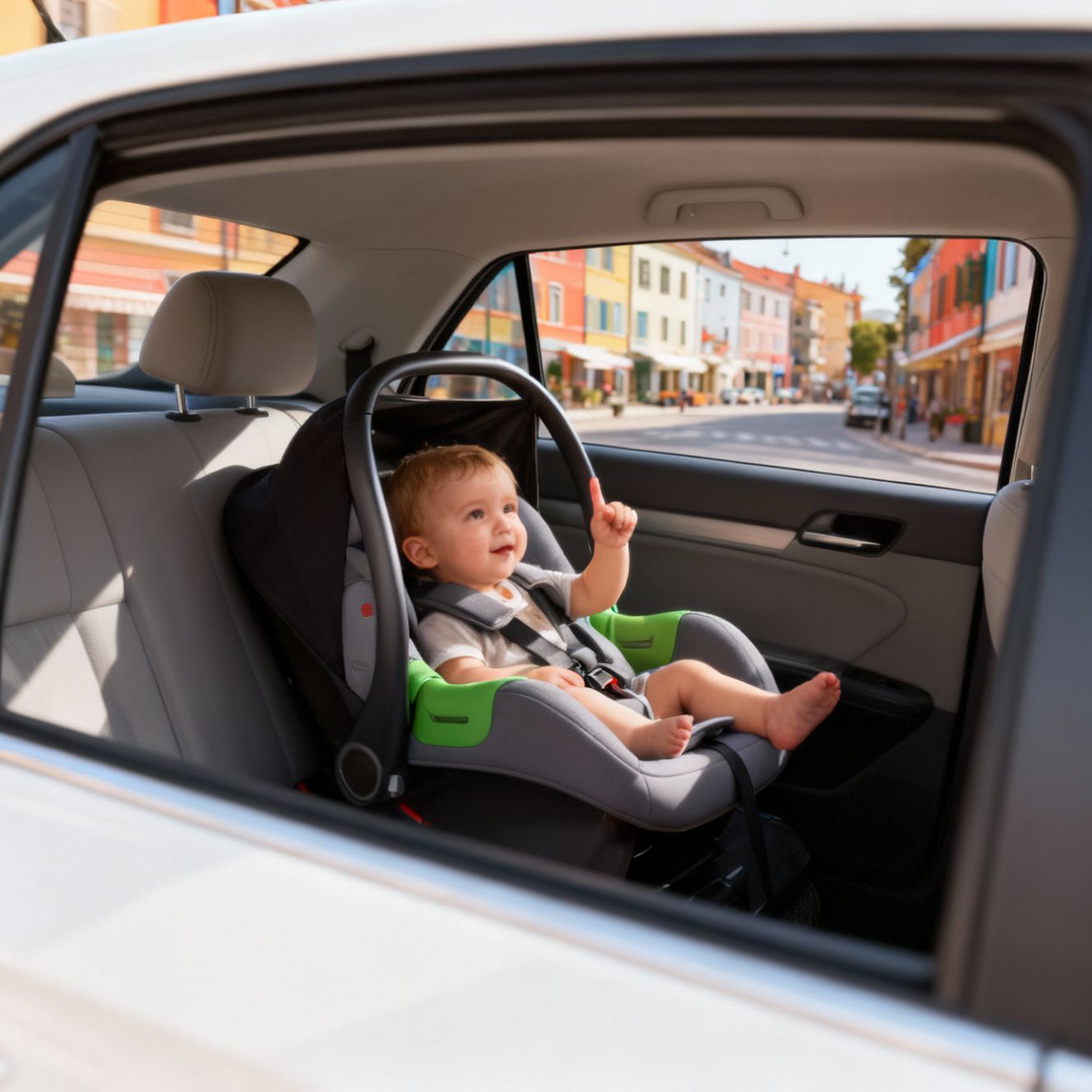 Child Safety Seat for Car Use, Newborn Baby Carrier, Portable Baby Cradle, Foldable