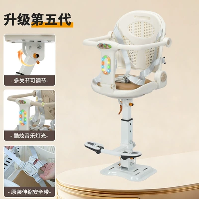 Electric Vehicle Child Safety Seat, Scooter, Electric Motorcycle, Electric Tricycle, Universal Baby Seat, Infant Full-Enclosed Chair (Electric car child seat) - milky-white-178-can-sit-lie-down-and-tilt