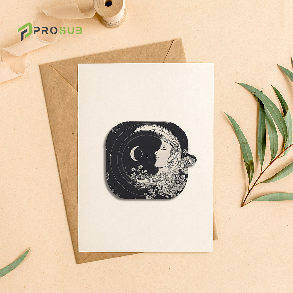 Aplicable a Apple AirPods 4 generación de cubierta de auriculares recubierto de película transferencia térmica de cuatro piezas material de cubierta de auriculares al por mayor