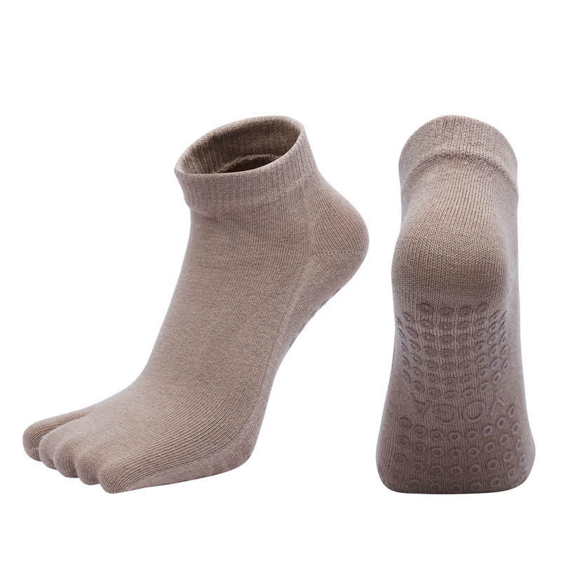 [Venta al por mayor de fábrica] calcetines de Yoga de cinco dedos calcetines de Baile todo incluido algodón peinado de cinco dedos Pilates Fitness calcetines deportivos
