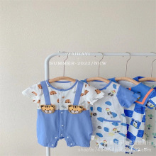 童泰 丸纸 衣拉拉婴儿包屁衣夏季纯棉哈衣超萌爬服薄款连体衣批发