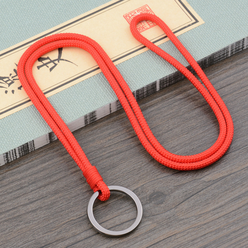 Primary and Secondary School Students and Kidsren Anti-lost Webbing Keychain Lanyard Simple Kidsren and the Elderly Hanging Neck Lock Key Chain Long Pendant