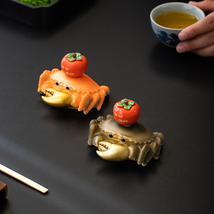 ✅ Creative Crab Tea Pet Home Entrance Ornaments Living Room Office Cute Funny Decoration Tea Table Decorations