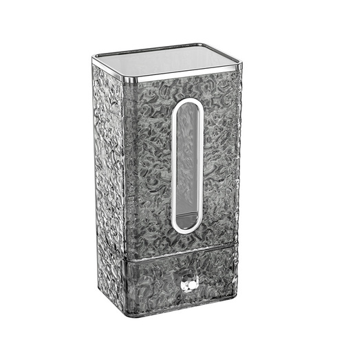 Glacier pattern face towel storage box wall-mounted tissue box home light luxury style bathroom kitchen upside-down tissue box