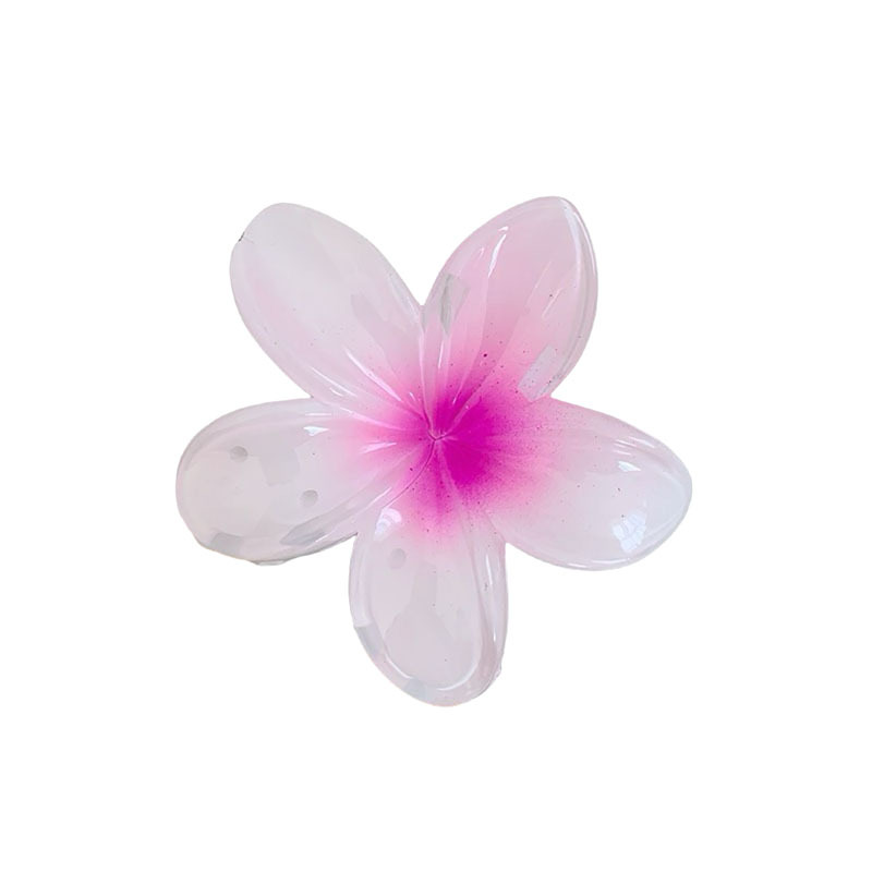 Fermaglio a forma di artiglio di plumeria, di tendenza tra Europa e America, per donna, colorato e versatile, ideale per la coda di cavallo alta._voghion.com