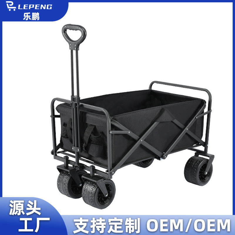 Specialized Two-Tier Canopy Cart for Street Vending, Ice Cooler for Fresh Food, Outdoor Push Cart for Mobile Vendors
