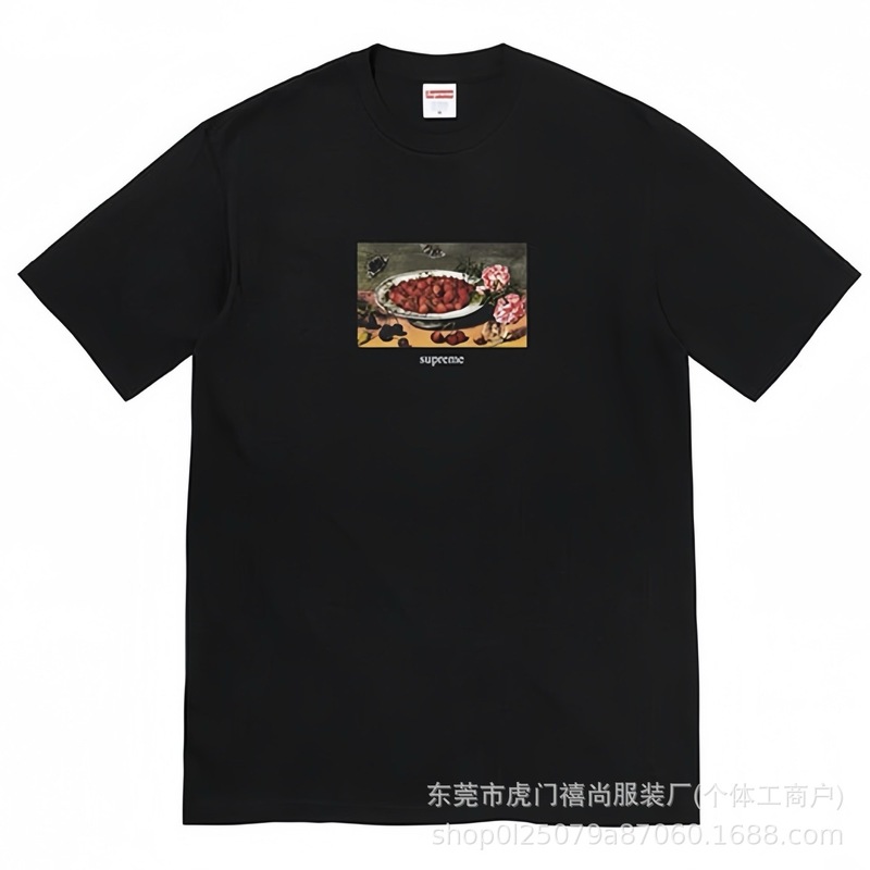 25ss美潮Supreme男女兼用ゆったりカジュアル半袖プリントレターTシャツ、ワンピース発送、純綿半袖|undefined
