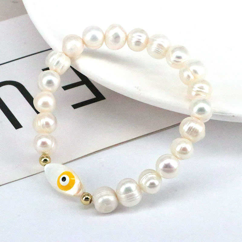 Luxurious Devil's Eye Metal Beaded Artificial Pearls Bracelets display picture 6