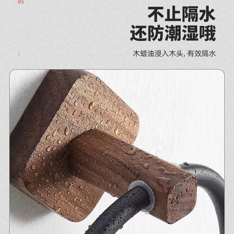 Toallero anillo de madera maciza cara toalla rack Hotel baño toalla rack japonés creativo anillo de toalla estante colgante