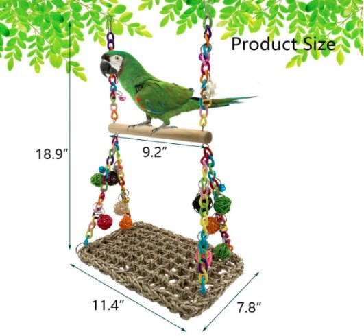 Toy, acrylic swings, can bite, can climb