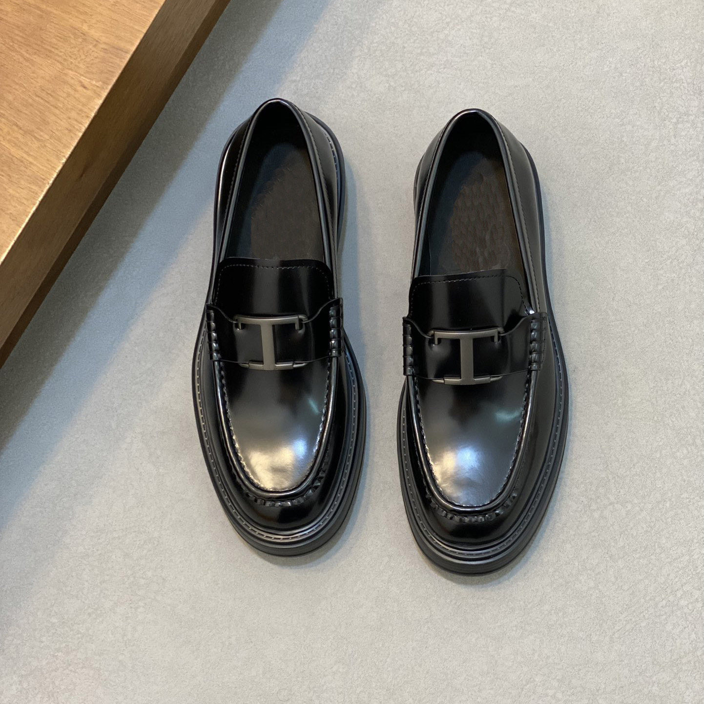 European New Style Genuine Leather Men's Thick-Soled Business Casual Leather Shoes, Loafers, Versatile Slip-On Formal Leather Shoes for Men
