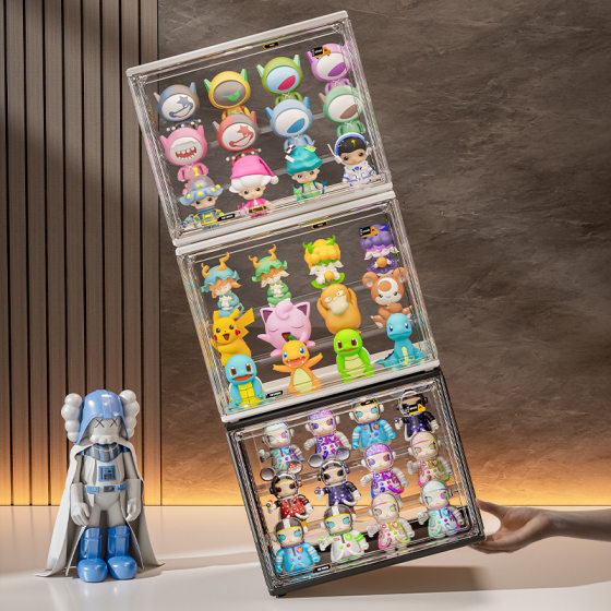 Blind Box Handheld Acrylic Display Cabinet Dustproof Bubble Mate Lego Building Blocks Display Rack Storage Storage Box