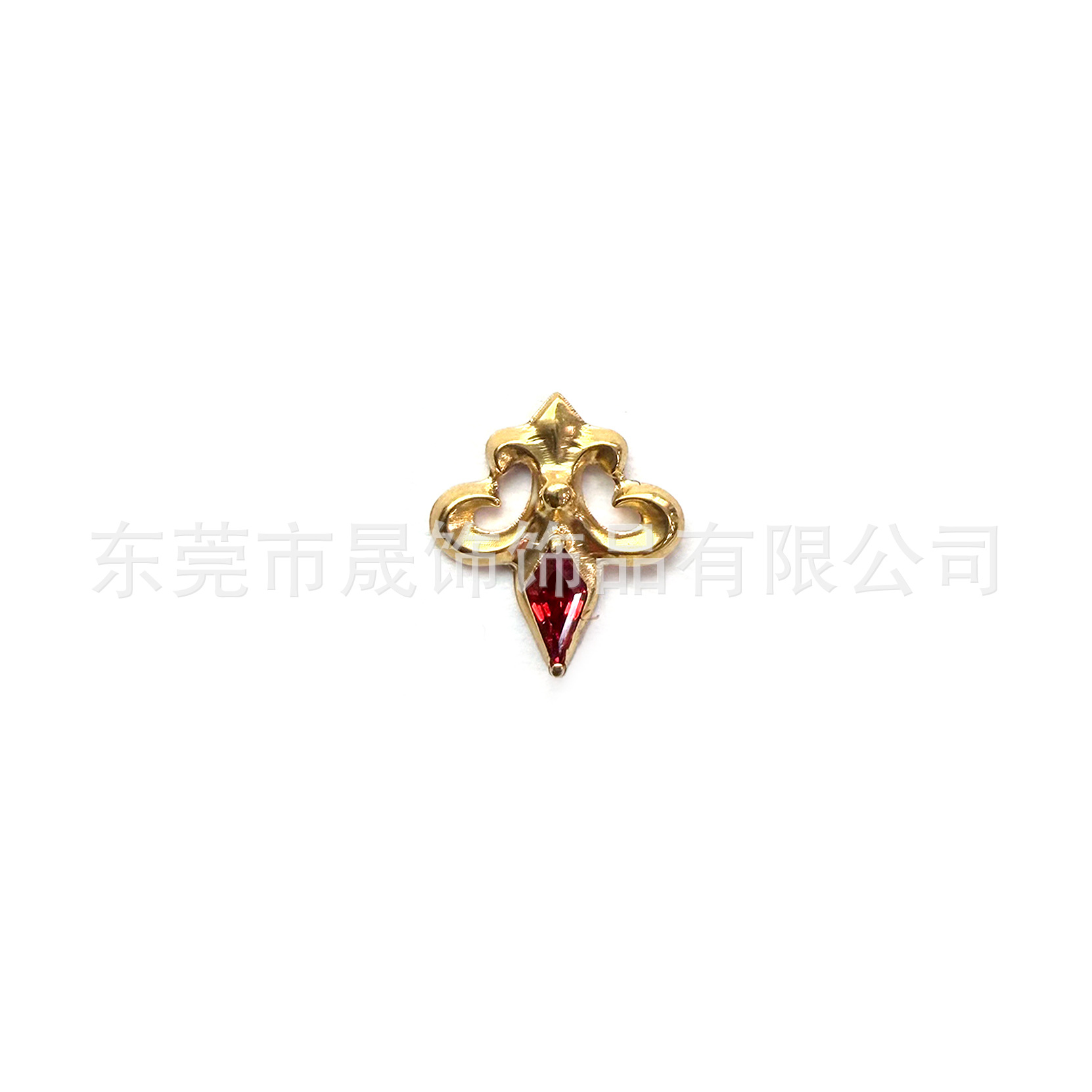 F136钛合金风筝石鸢尾花耳钉G23钛内螺纹锆石唇钉舌钉穿孔饰品头