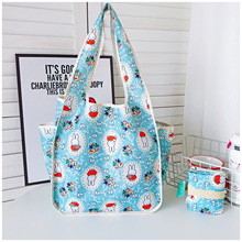 日系卡通布艺饭盒袋便当包宽底可折叠易洗速干手拎包迷你购物袋