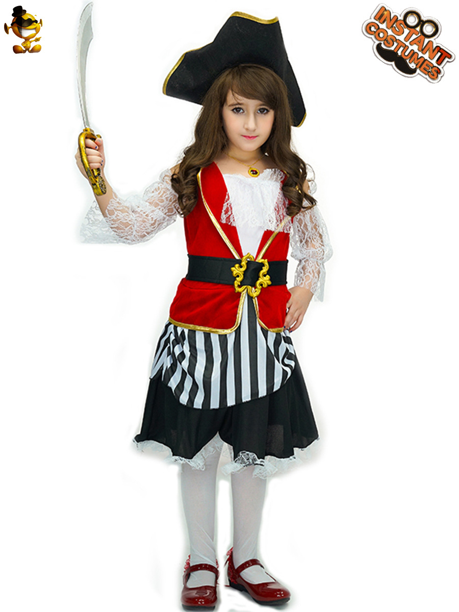 Niña traje pirata traje disfraz mascarada fiesta ropa Halloween Cosplay traje