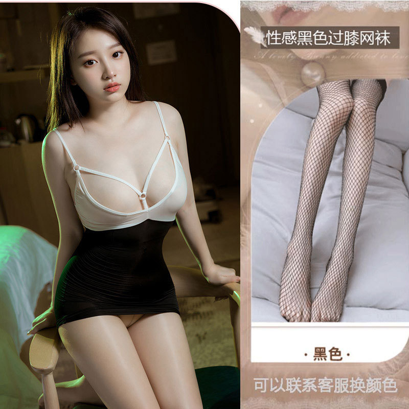 블랙 + 블랙 그물 스타킹