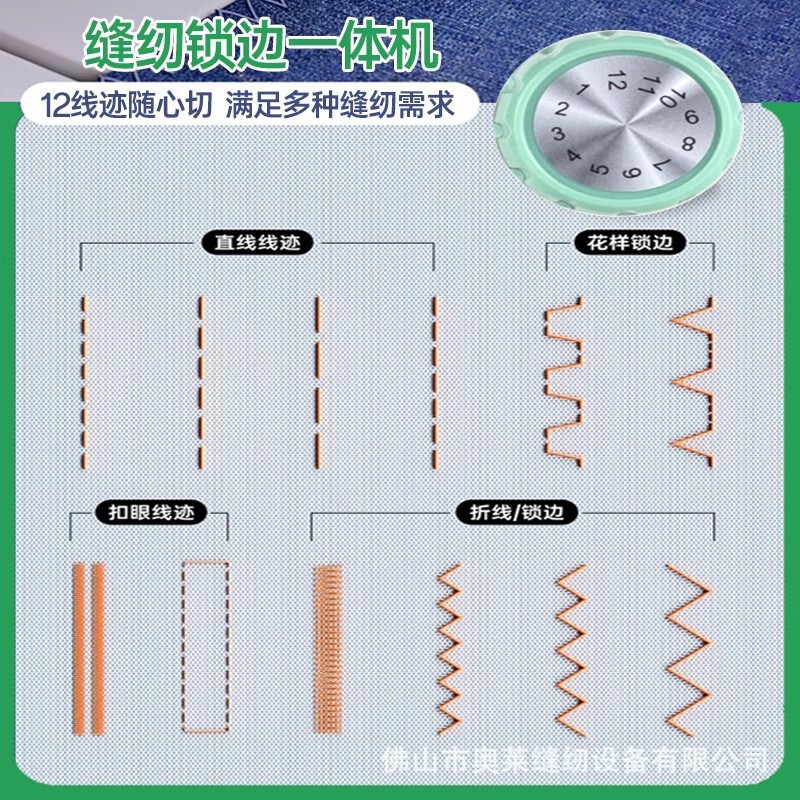 520ミシン家庭用ロックエッジフットペダルミニ電動多機能デスクトップ小型全自動工業用厚手|undefined