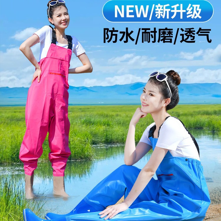 Women's Wading Pants Half-Body One-Piece Fishing Beach Rain Boots Big Kidsren's Waterproof Rain Pants Kidsren's Wading Clothes