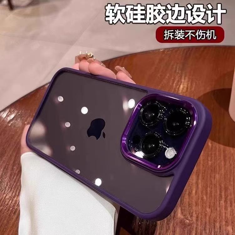 Lente de metal transparente-púrpura oscuro-escudo dorado-agujero grande