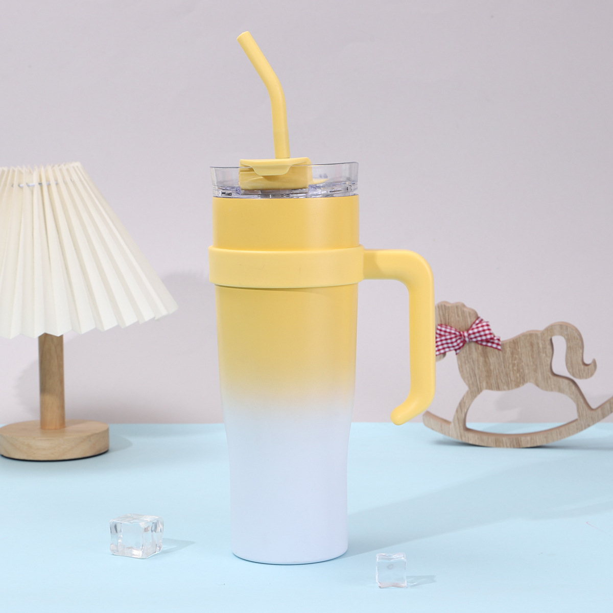 40oz Big Mac manejo de automóvil taza deportiva al aire libre portátil con paja taza de aislamiento