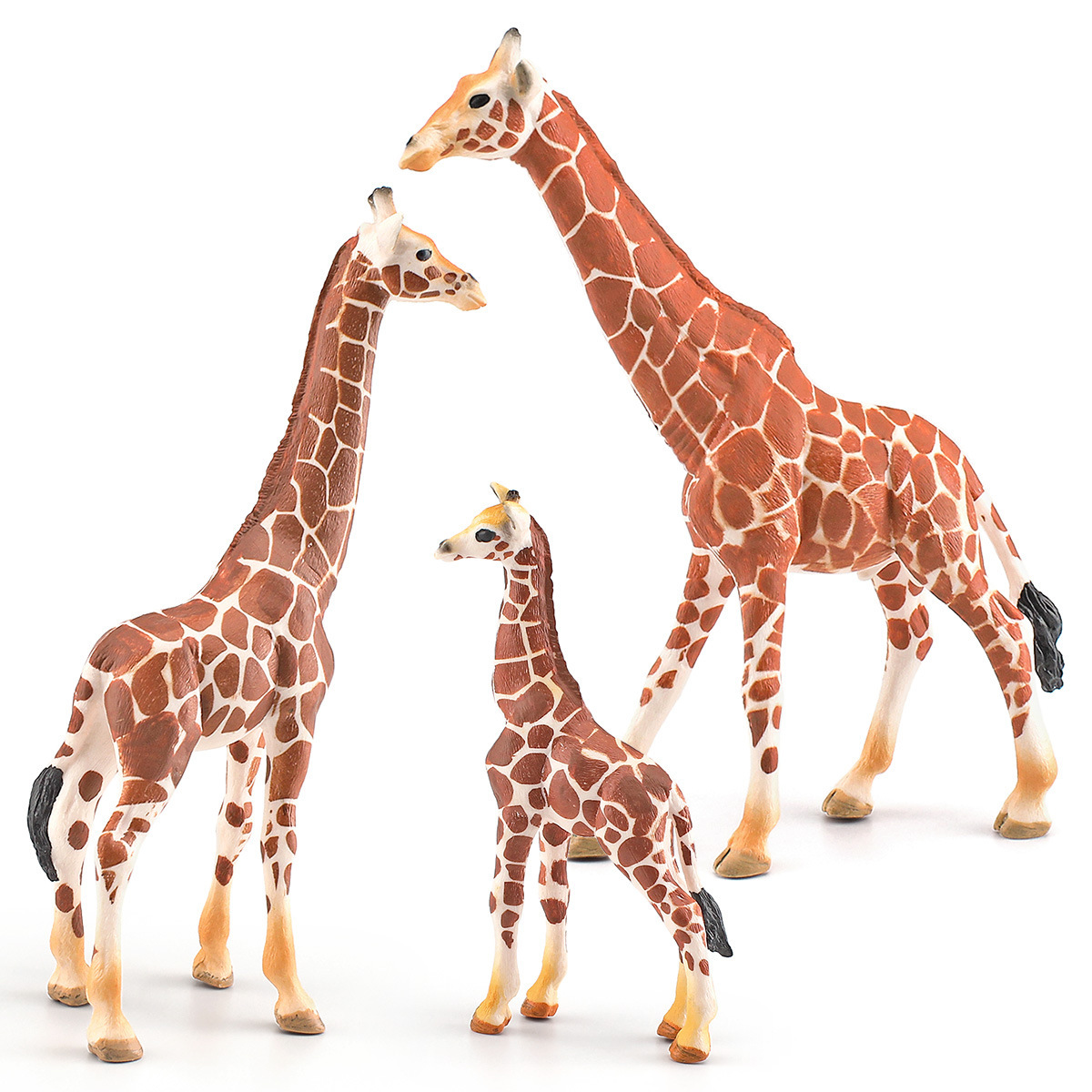 Simulación transfronteriza bosque animal jirafa modelo rompecabezas masculino y femenino jirafa decoración de escritorio decoración estática juguete