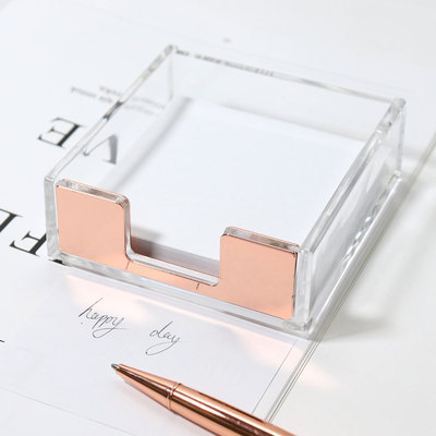 Simplicity transparent Acrylic Block notes Cosmetics storage box to work in an office desktop Square Notes box