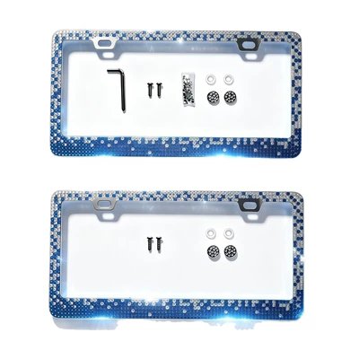 License plate holder/license plate holder: Plate Frame with Rhinestones, Acrylic Rhinestone
