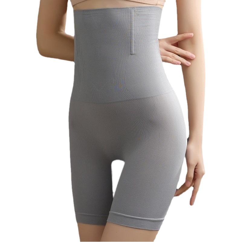Seamless boxer high waist belly contracting underwear corset hip lifting postpartum body shaping pants women's plus size slimming pants women