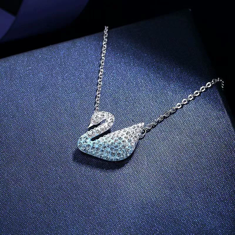 Swarovski, лебедь, ожерелье, подвижный кристаллический подвес, цепочка для ключей сумки, оптовый