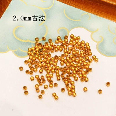 Small Gold Beads 2mm2.5mm3mm4mm5mm | Zərgərlik ara hissələri - 2mm-ancient-method-about-50-pieces-per-gram-note-1-5mm-is-sold-by-the-gram-6mm-12mm-is-sold-by-the-piece
