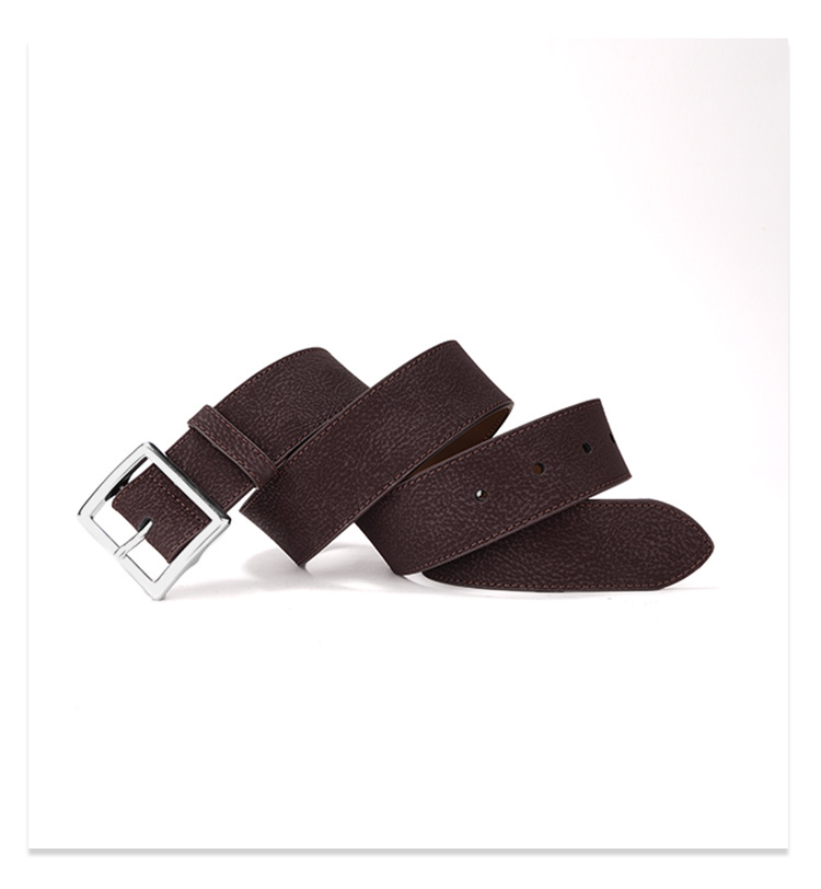 Neuer, vielseitiger Gürtel mit Dornschließe im schlichten Stil für Jeans und Kleider, strukturiertes Design mit gekreuztem Rand, ausgewählte Damengürtel_voghion.com