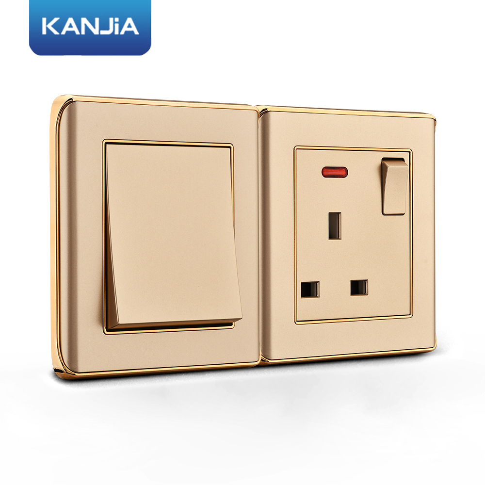 86型13A英式英规暗装开关插座港版多三孔电源面板usb英标插座面板