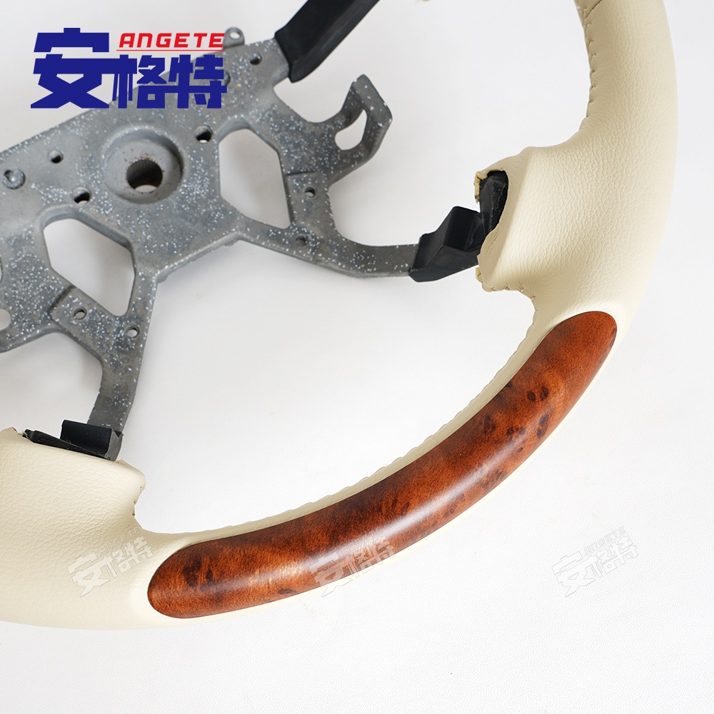 Cross-Border Hot Sale Suitable for 13-20 Nissan Patrol Patrol Y61Gu Peach Wood Car Steering Wheel Modification