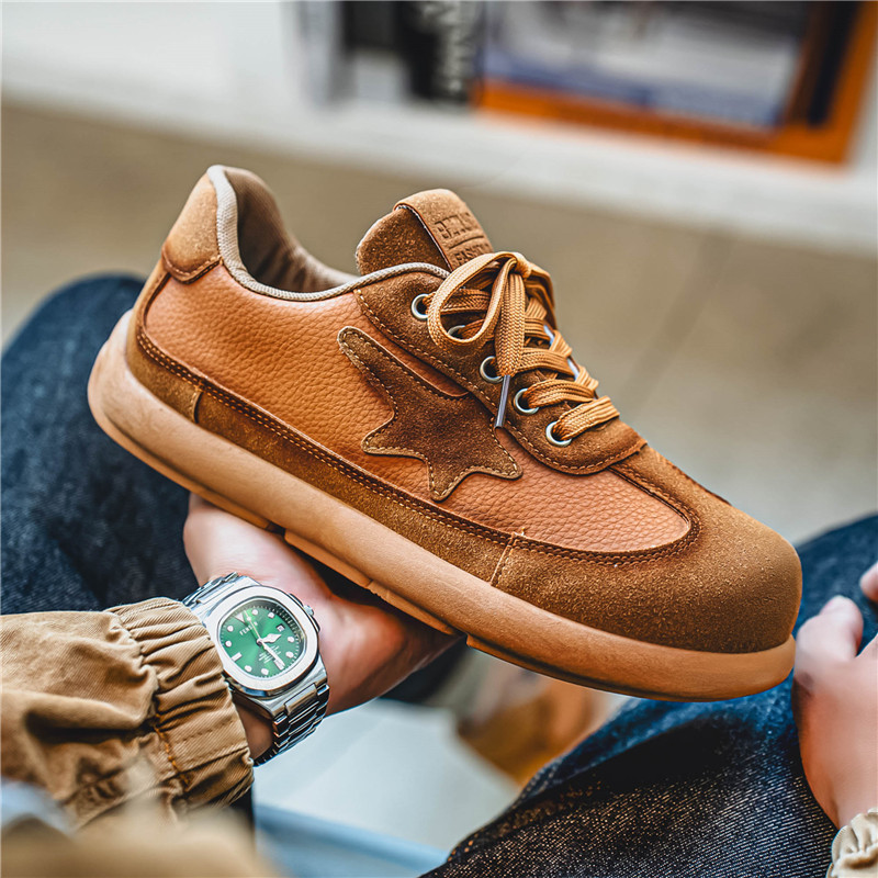 Men's Sneakers 2025 New Large-Toe Shoes Versatile Fashion Niche Thick-Soled Non-Slip Trendy Casual Shoes German Training Shoes Men's Sneakers 2025 New Large-Toe Shoes Versatile Fashion Niche Thick-Soled Non-Slip Trendy Casual Shoes German Training Shoes