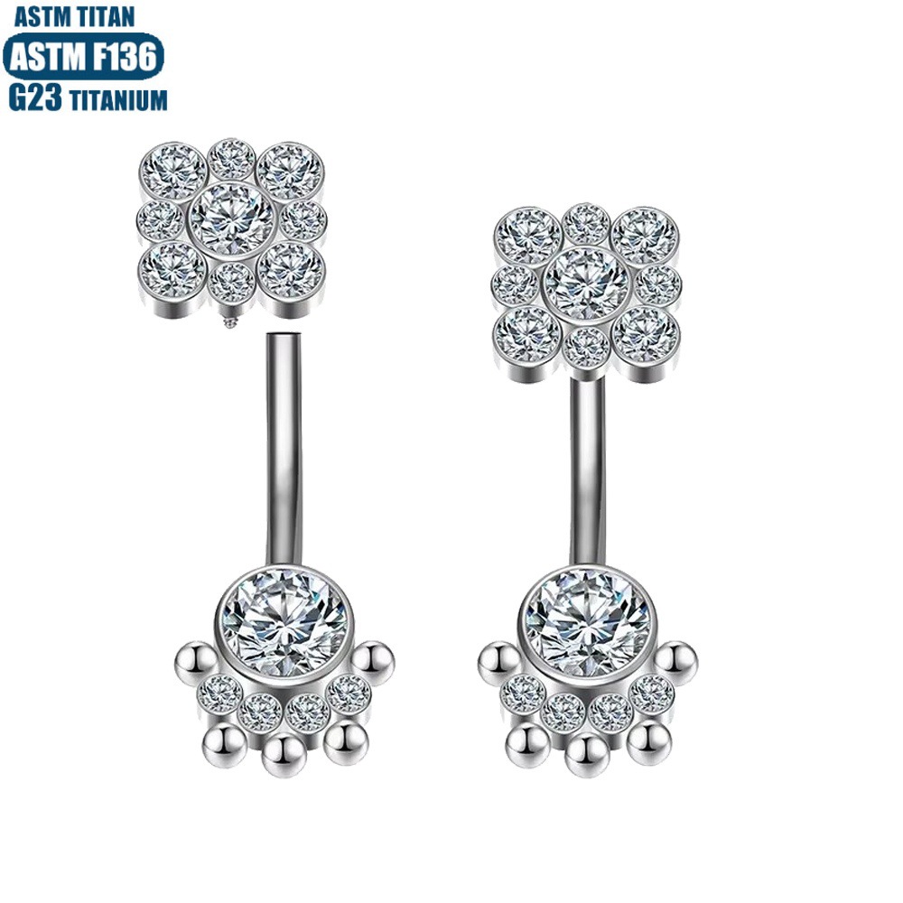 Pointed labret stud close-up product detail