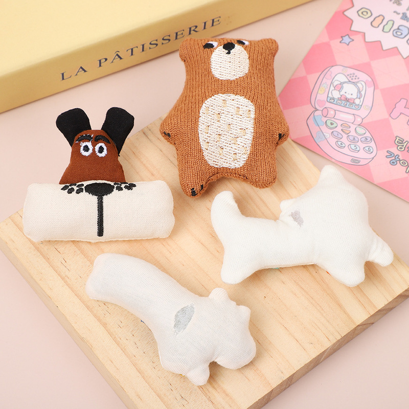 小红书同款布艺卡通动物发饰装饰品 DIY半成品包包服装辅料配饰|undefined