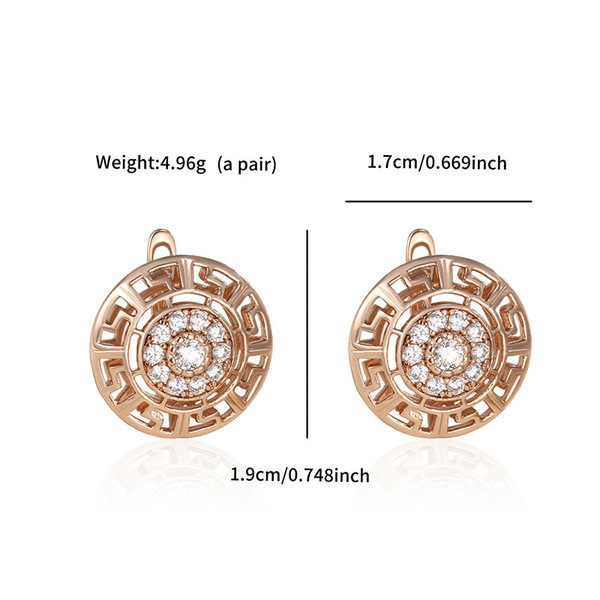 fashionable earrings with zircon