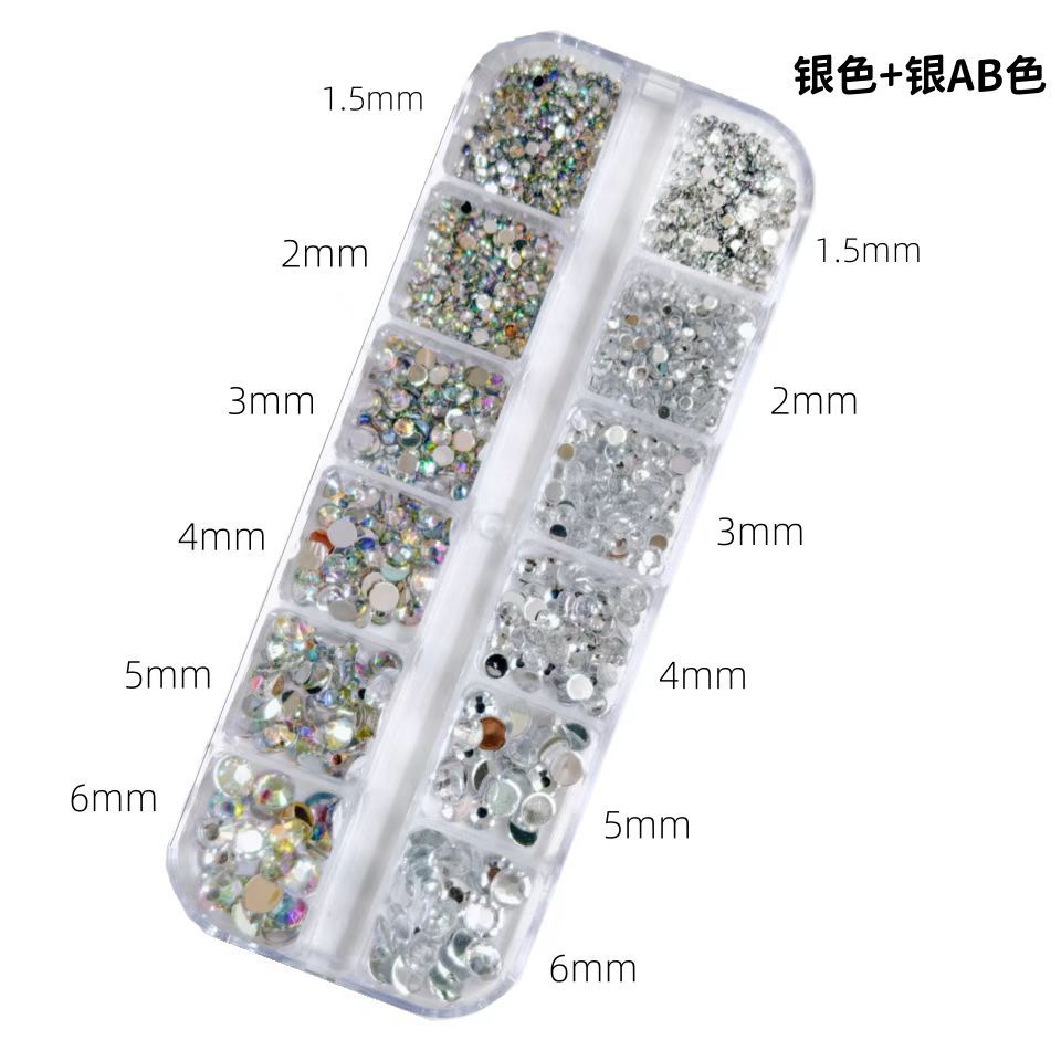 실버+실버 AB 컬러(1.5-6.0) 다이아몬드