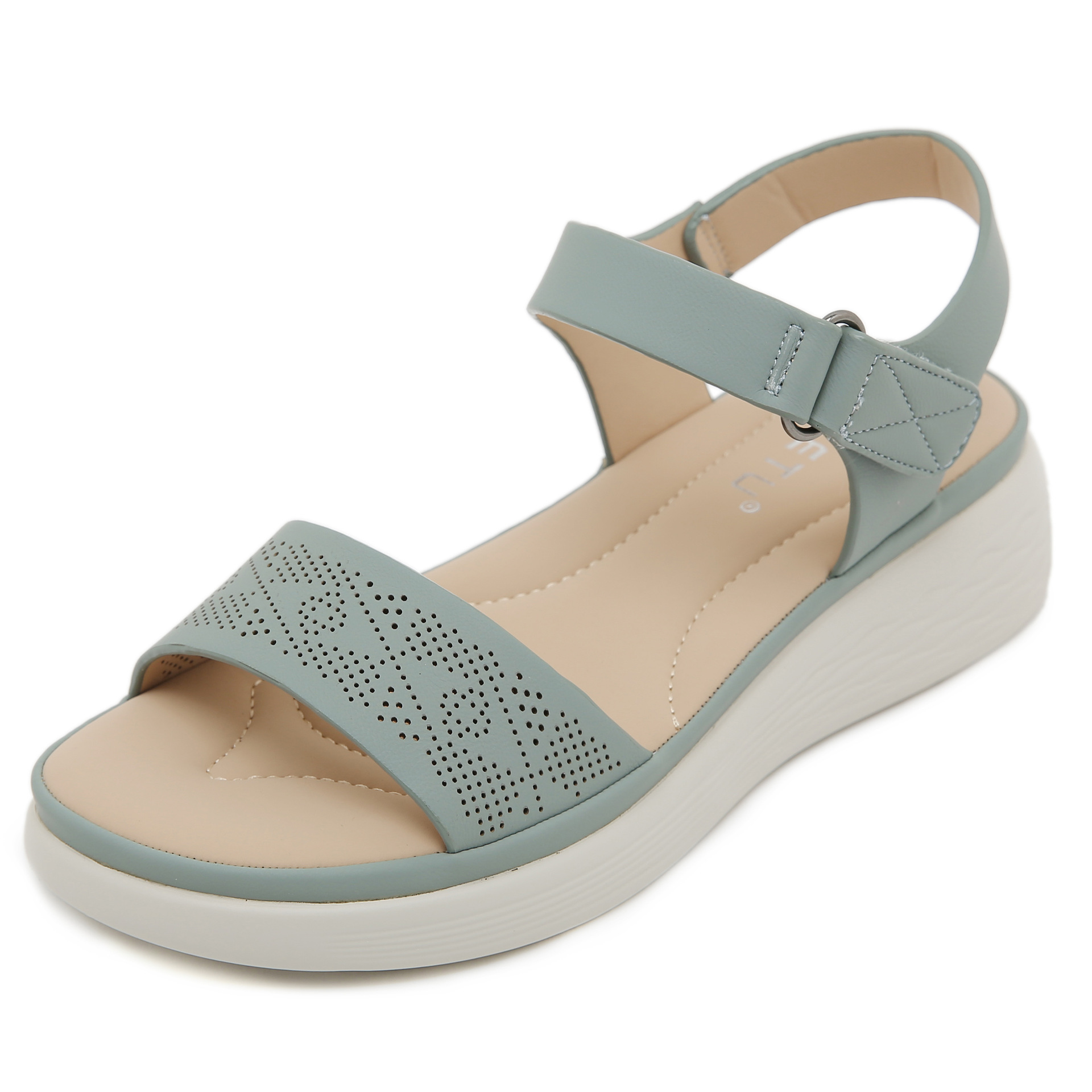 2025 nuevo punto de fondo grueso ligero antideslizante cómodo ocio deportivo velcro sandalias un alcalde