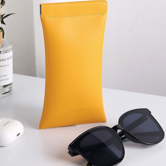 High-quality lightweight woven soft leather eyeglass pouch, sunglasses storage bag, portable storage case for men and women High-quality lightweight woven soft leather eyeglass pouch, sunglasses storage bag, portable storage case for men and women